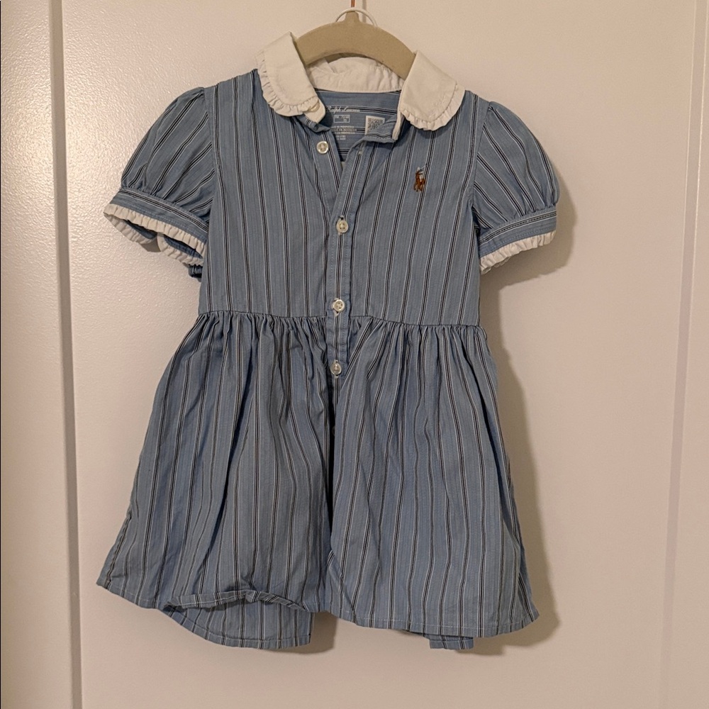 Ralph Lauren Striped Collared Dress